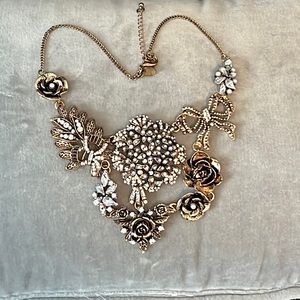 Gold statement necklace